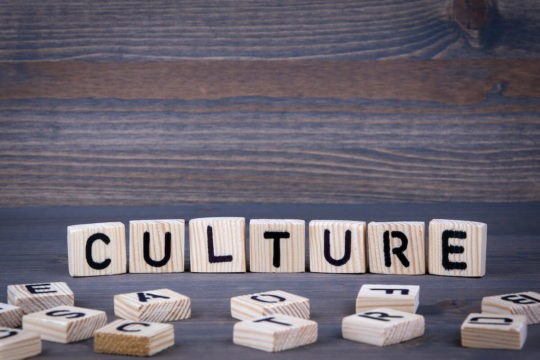 ‘Culture’ spelled on wooden tiles.